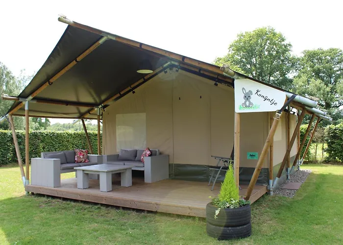 Tente de luxe Safaritent Konijntje Met Privé Sanitair Nistelrode